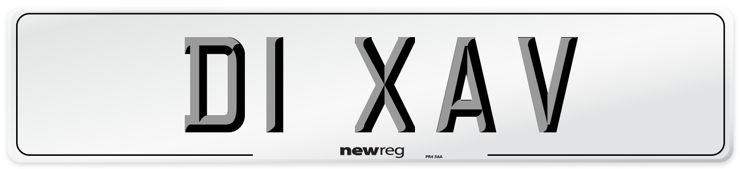 D1 XAV Number Plate from New Reg